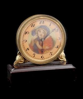 Swiss Eunice Hand Painted Figural Miniature Clock