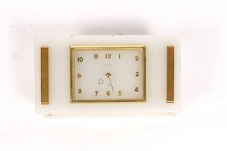 Golay Fils & Stahl, Art Deco Brass & Onyx Clock