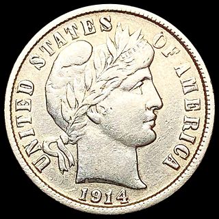 1914-S Barber Dime CLOSELY UNCIRCULATED