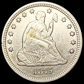 1875 Seated Liberty Quarter CLOSELY UNCIRCULATED