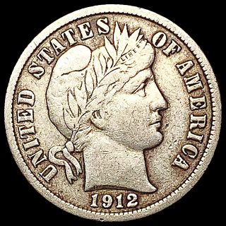 1912-D Barber Dime LIGHTLY CIRCULATED