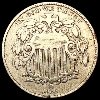 1866 Shield Nickel LIGHTLY CIRCULATED