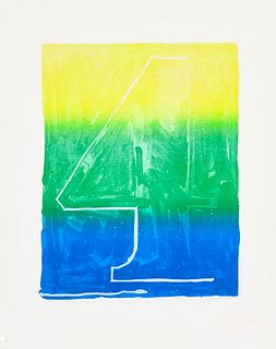 JASPER JOHNS (b. 1930) - 4, from Color Numeral Series