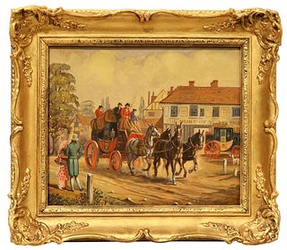 The Duke Of York Inn, An English Oil On Board Painting, Signed