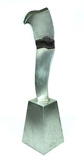 CONTEMPORARY STAINLESS STEEL MCM SCULPTURE