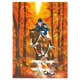 Victor Spahn, "Show Jumping" hand signed limited edition lithograph with Certificate of Authenticity.