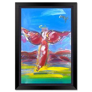 Peter Max, "Ascending Angel" Framed One-of-a-Kind Acrylic Mixed Media (42" x 30"), Hand Signed with Registration Number Certifying Authenticity