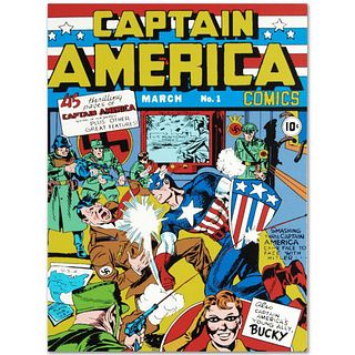 Marvel Comics "Captain America Comics #1" Numbered Limited Edition Giclee on Canvas by Jack Kirby (1917-1994) with COA.