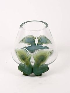 Lalique "Antinea" Art Glass Figural Bowl
