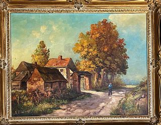 A Framed Oil on Canvas Painting, Signed By Artist
