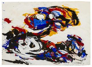 Karel Appel, (Dutch, 1921-2006), Abstract, 1954