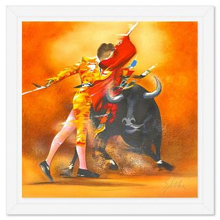 Victor Spahn, "Corrida" framed limited edition lithograph, hand signed with Certificate of Authenticity.