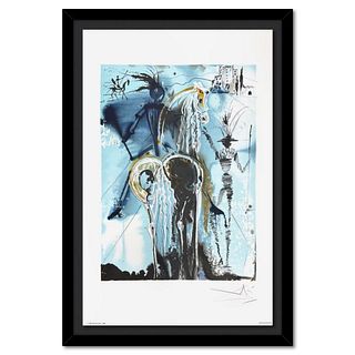 Salvador Dali (1904-1989), "Don Quichotte" Framed Limited Edition Lithograph (1983), Plate Signed with Certificate of Authenticity.