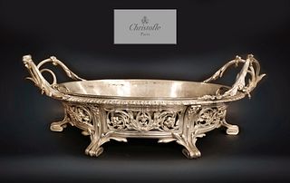 A Large 19th C. French Silver-Plated Christofle Jardiniere/Centerpiece