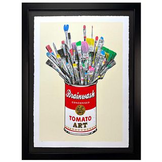 Mr. Brainwash, "Tomato Pop (Off-White)" Framed Limited Edition Hand-Finished Silk Screen. Hand Signed and Certificate of Authenticity.