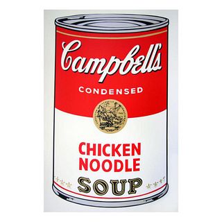 Andy Warhol "Soup Can 11.45 (Chicken Noodle)" Silk Screen Print from Sunday B Morning.