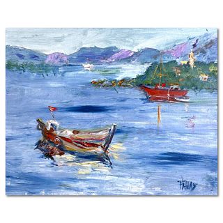 Elliot Fallas, "Waters Edge" Original Oil Painting on Gallery Wrapped Canvas, Hand Signed with Letter of Authenticity.
