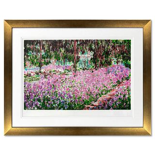 Claude Monet, "Le Jardin De Monet" Framed Limited Edition Lithograph with Certificate of Authenticity.