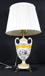 Antique French Porcelain Urn Lamp
