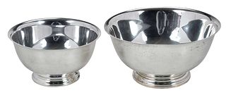 Two Revere Style Sterling Bowls