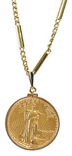 American Gold Eagle Coin on 14kt. Chain