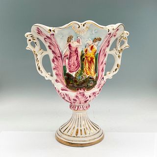 Capodimonte Pedestal Vase, Meadow Frolic