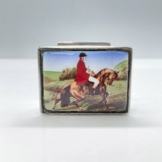 Sterling Silver Treasure Box, Horse & Rider