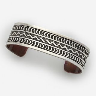 Jeremy Delgarito Navajo Copper Sterling Bracelet