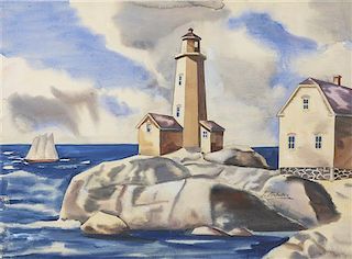 Jan Matulka, (American/Czech, 1890-1972), Lighthouse