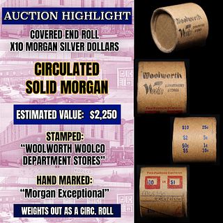 *EXCLUSIVE* Hand Marked " Morgan Exceptional," x10 coin Covered End Roll! - Huge Vault Hoard  (FC)