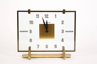 Jaeger-LeCoultre 1970's Rectangular Art Deco Clock