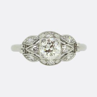 Vintage 0.55 Carat Diamond Cluster Ring