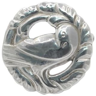 Vintage Georg Jensen Sterling Silver 191 Dove Pin Brooch