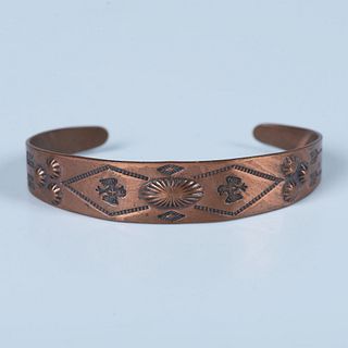 Native American Tribal Thunderbird Copper Cuff Bracelet