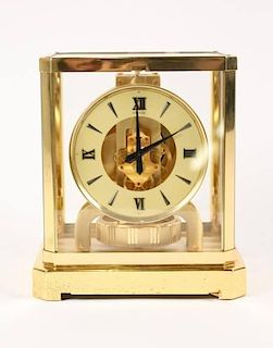 Gilt Brass LeCoultre Atmos Clock w/Roman Numerals