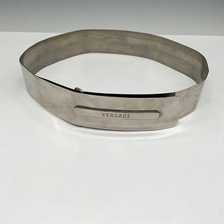 Versace Silver Metal Belt, Size Small