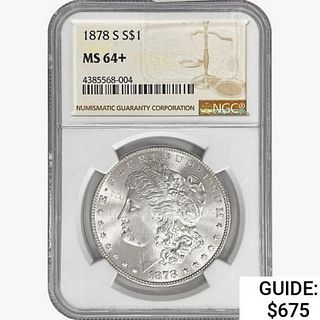 1878-S Morgan Silver Dollar NGC MS64+ 