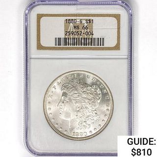 1880-S Morgan Silver Dollar NGC MS66 