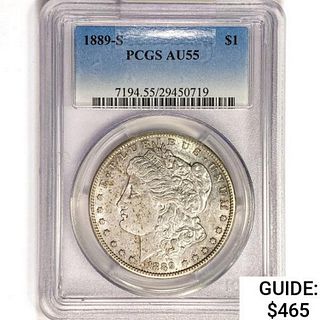 1889-S Morgan Silver Dollar PCGS AU55 