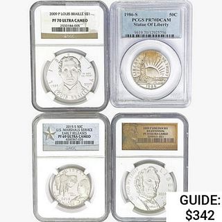 1986-2015 [4] US Varied Silver Coinage PCGS/NGC PF
