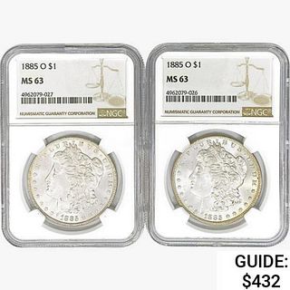1885-O [2] Morgan Silver Dollar NGC MS63 