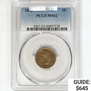 1863 Indian Head Cent PCGS MS62 