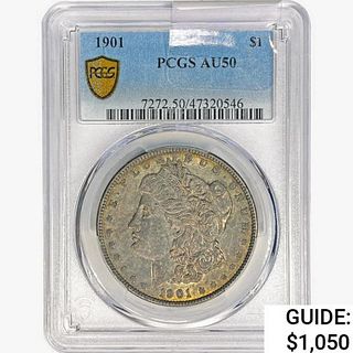 1901 Morgan Silver Dollar PCGS AU50 
