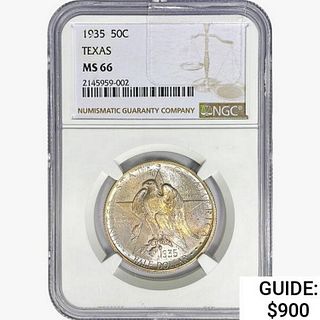 1935 Texas Half Dollar NGC MS66 