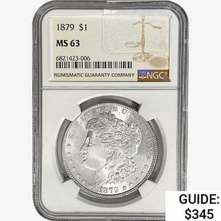 1879 Morgan Silver Dollar NGC MS63 