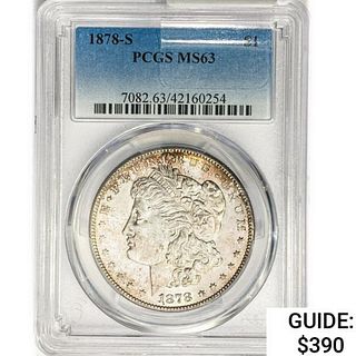1878-S Morgan Silver Dollar PCGS MS63 