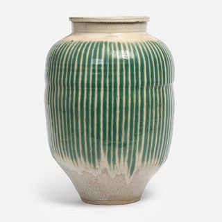 Meiji Period Shigaraki Sake Storage Jar (ca. Late 19th c.)