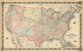 Civil War Military Station Map of the United States