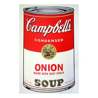 Andy Warhol "Soup Can 11.47 (Onion w/Beef Stock)" Silk Screen Print from Sunday B Morning.