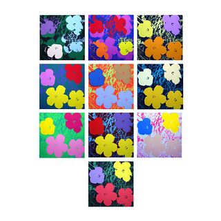 Andy Warhol "Flowers Portfolio" Suite of 10 Silk Screen Prints from Sunday B Morning.